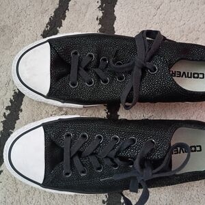 Converse Black Textured Sneakers